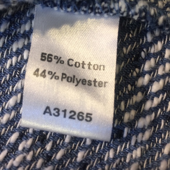 Appleseed’s blue woven open front jacket sz L - Picture 4 of 8